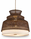 **Hanglamp van Wicker met LED-verlichting**