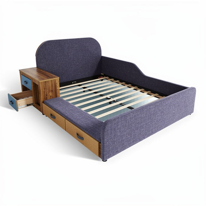 **Technische titel in het Nederlands: "Moderne Boxspringbed met Opberglades en Nachttafels"**